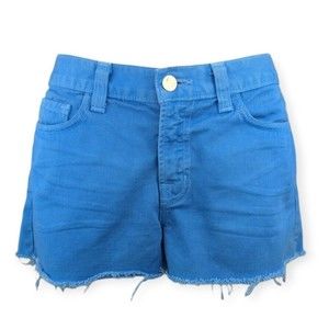 J Brand Periwinkle Sky Shorts Fringe Cut Off Blue Bonnet 100% Cotton 4 27